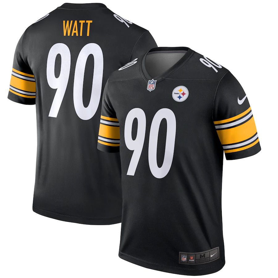 Men Pittsburgh Steelers #90 T.J. Watt Nike Black Legend NFL Jersey->pittsburgh steelers->NFL Jersey